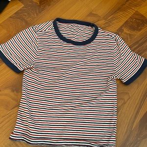 H&M red and navy ringer tee
